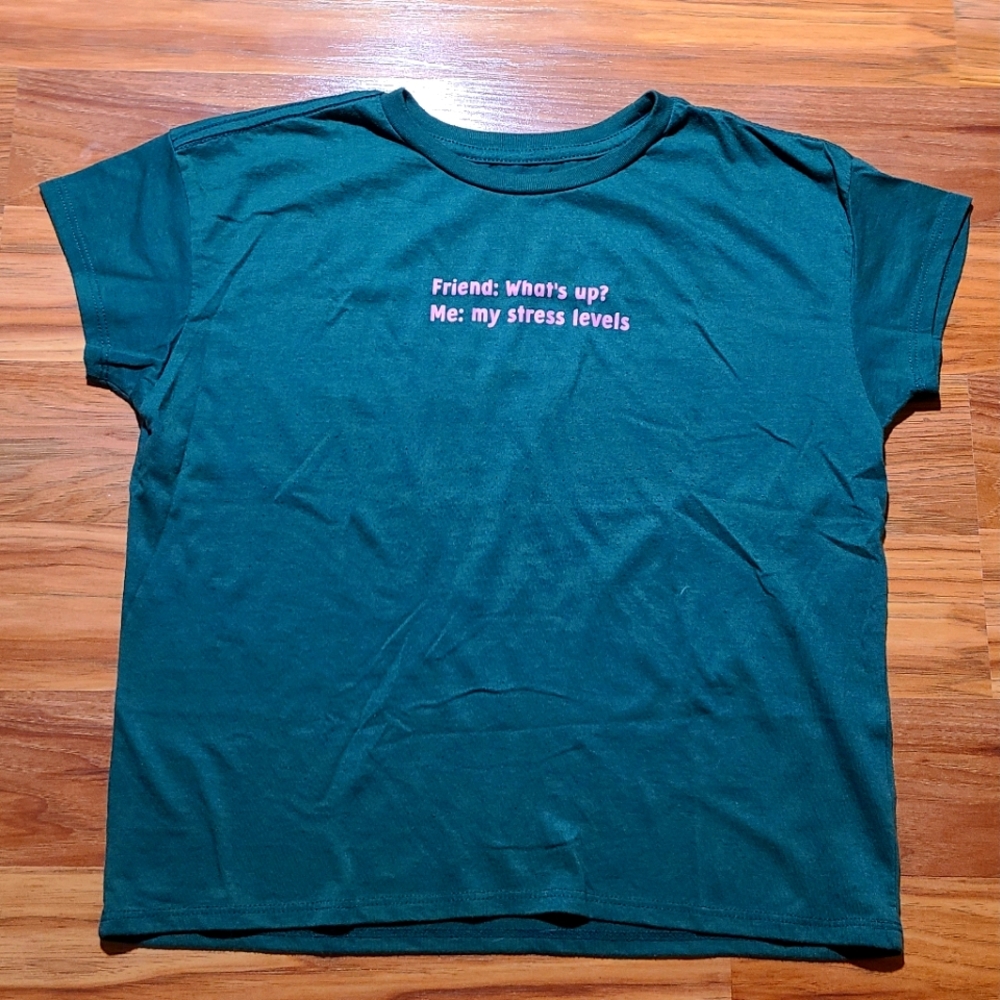 Penshoppe "Stress" Green Pumped Up Tees!